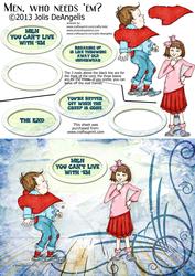 Men, Who Needs 'em? A5 Step by Step Card