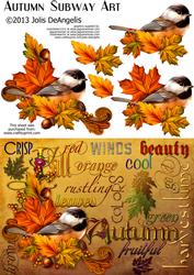 Autumn Subway Art A5 Step by Step Card