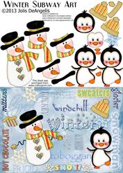 Winter Subway Art, A5 Step by Step Card