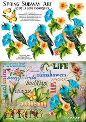 Spring Subway Art, A5 Step by Step Card