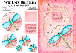 Wee Ones Dragonfly A5 Pyramid Card