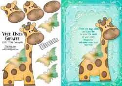 Wee Ones Giraffe, A5 Step by Step Card