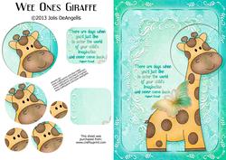 Wee Ones Giraffe, A5 Pyramid Card