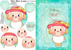 Wee Ones Lamb, A5 Pyramid Card
