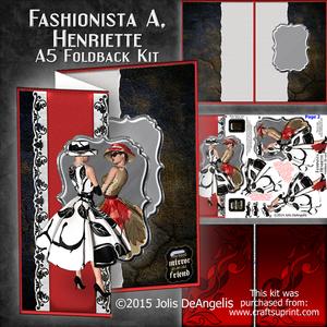 Fashionista A, Henriette A5 Foldback Card Mini-kit