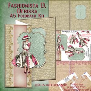 Fashionista D, Derissa, A5 Fold-back Card
