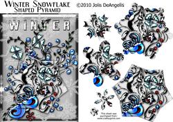 Winter Snowflake Shaped Pyramid