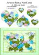 Japanese Floral Notecards 6, Morning Glory, A5 Pyramid Card