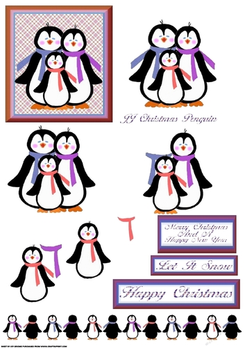 jj christmas penguin family 3d 