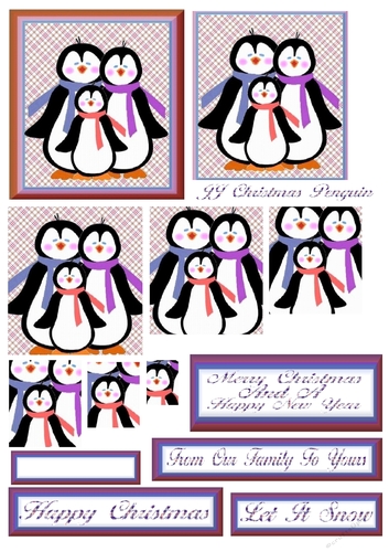 JJ CHRISTMAS PENGUIN PYRAMID 3D1