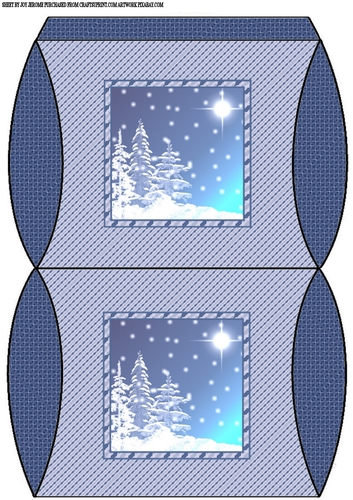 jj blue christmas medium pillow box