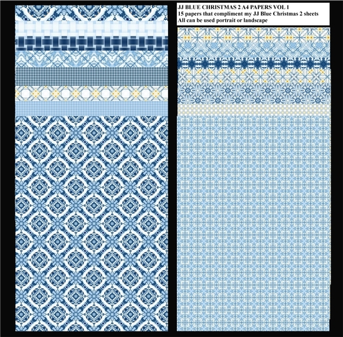 JJ BLUE CHRISTMAS2 A4 PAPERS VOL 1