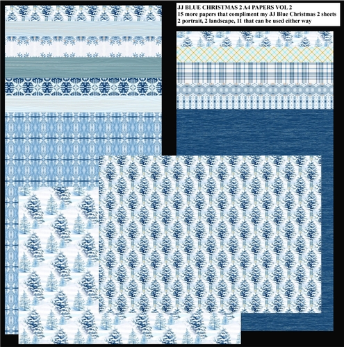 JJ BLUE CHRISTMAS2 A4 PAPERS VOL 2