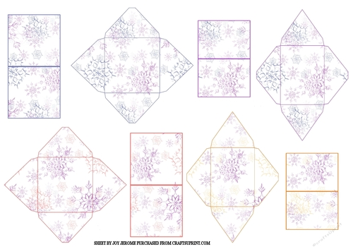 JJ CHRISTMAS PENGUIN SNOWFLAKE MINI ENVELOPES3