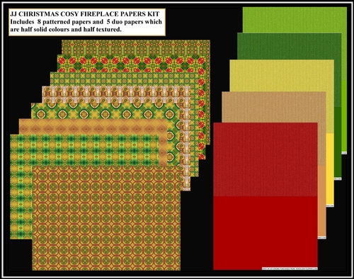 JJ CHRISTMAS COSY FIREPLACE PAPERS KIT