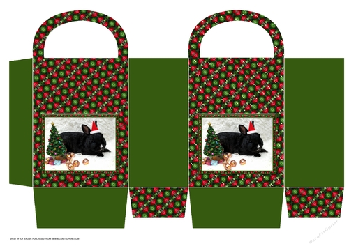  JJ PETS LOVE CHRISTMAS TOO RABBIT SMALL BAG