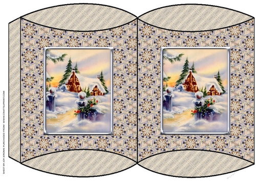 JJ CHRISTMAS SNOWY WELCOME HOME PILLOW BOX