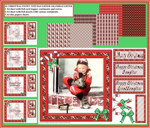  JJ CHRISTMAS SNOWY STEP 8X8 DAUGHTER GRANDDAUGHTER