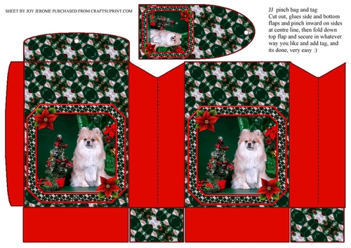 JJ PETS LOVE CHRISTMAS TOO - THIS IS MY TREE PINCH BAG AND TAG