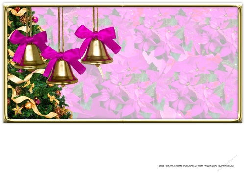 JJ CHRISTMAS BELLS FUCHSIA 6X6 INSERT