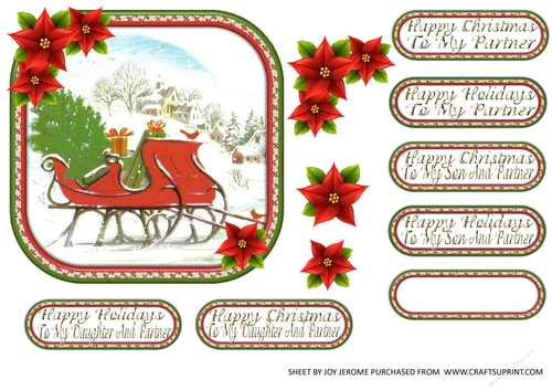  JJ CHRISTMAS SLEIGH HAPPY HOLIDAYS CHRISTMAS VARIOUS PARTNERS