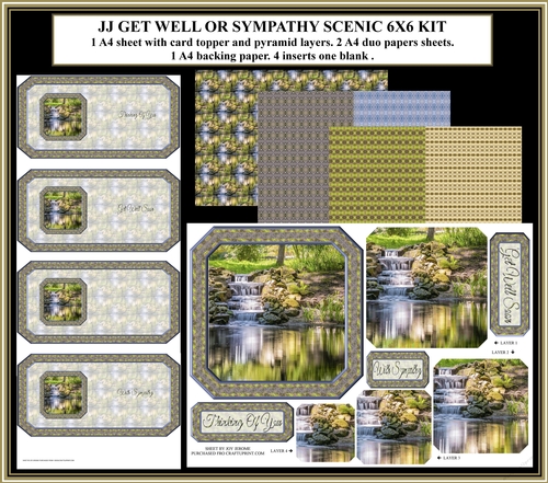 JJ GET WELL OR SYMPATHY SCENIC 6X6 KIT