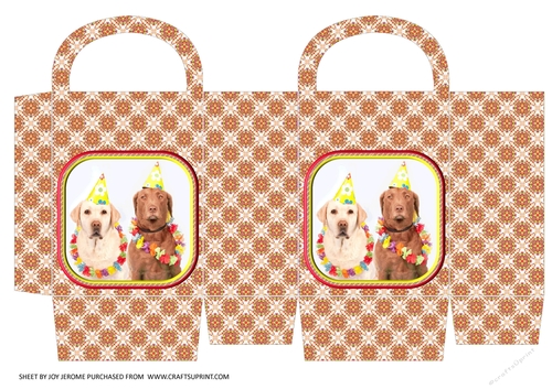 JJ PARTY ANIMALS DOGS SMALL GIFT BAG