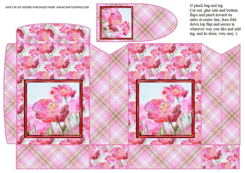 JJ WILD POPPY PINCHBAG AND TAG 2