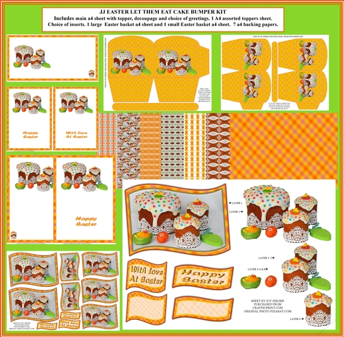 JJ EASTER LET THEM EAT CAKE BUMPER KIT