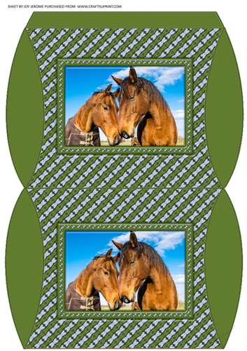 JJ FRIENDS FOREVER HORSES PILLOW BOX
