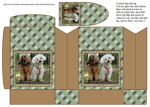 JJ FRIENDS FOREVER DOGS PINCHBAG AND TAG
