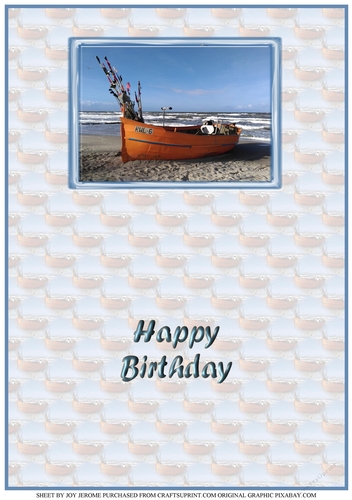  JJ GOING FISHING BIRTHDAY OR FATHERS DAY A5 INSERT HAPPY BIRTHDAY