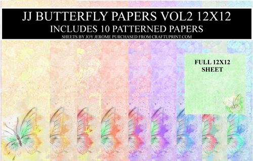 JJ BUTTERFLY PAPERS VOL2 12X12