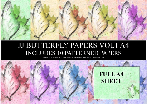 JJ BUTTERFLY PAPERS VOL1 A4 LANDSCAPE