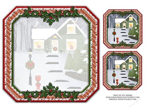 JJ HOME FOR CHRISTMAS 8X8 INSERT 8X8 BLANK