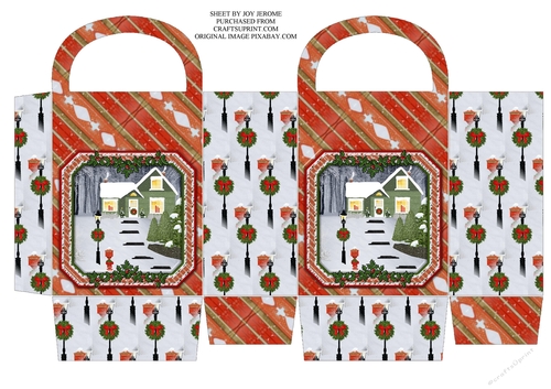  JJ HOME FOR CHRISTMAS SMALL GIFT BAG