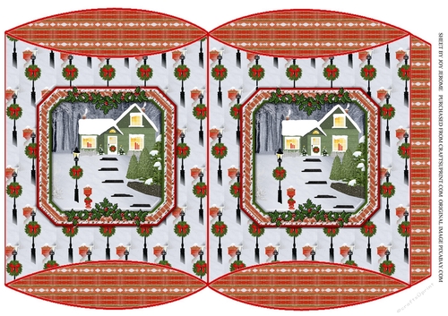 JJ HOME FOR CHRISTMAS PILLOW BOX