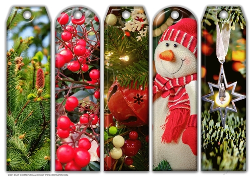 JJ ASSORTED BOOKMARKS CHRISTMAS HOLIDAYS 2
