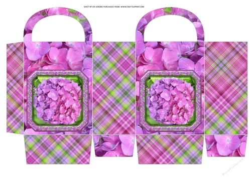 JJ HYDRANGEA LAVENDER - PINK GIFT BAG