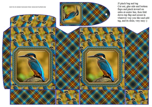  JJ KINGFISHER PINCHBAG AND TAG