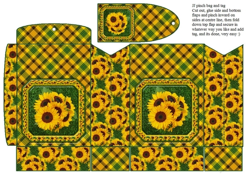  JJ SUNFLOWER PINCHBAG AND TAG