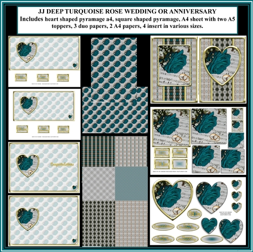 JJ DEEP TURQUOISE ROSE WEDDING OR ANNIVERSARY KIT