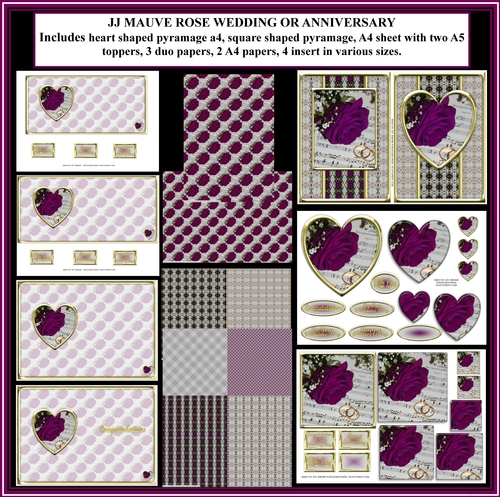JJ MAUVE ROSE WEDDING OR ANNIVERSARY KIT