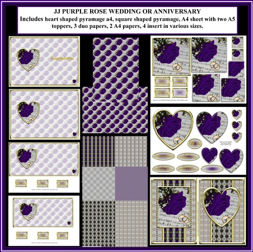 JJ PURPLE ROSE WEDDING OR ANNIVERSARY KIT 