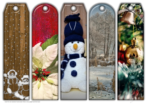 JJ ASSORTED BOOKMARKS CHRISTMAS HOLIDAYS 3