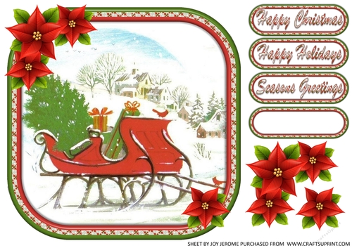 JJ CHRISTMAS SLEIGH 8X8