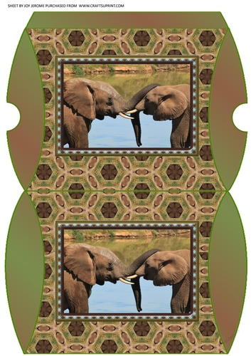 JJ FRIENDS FOREVER ELEPHANTS PILLOW BOX