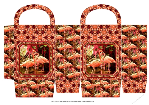 JJ FLAMBOYANT FLAMINGOS GIFT BAG