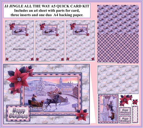 JJ JINGLE ALL THE WAY A5 QUICK CARD KIT