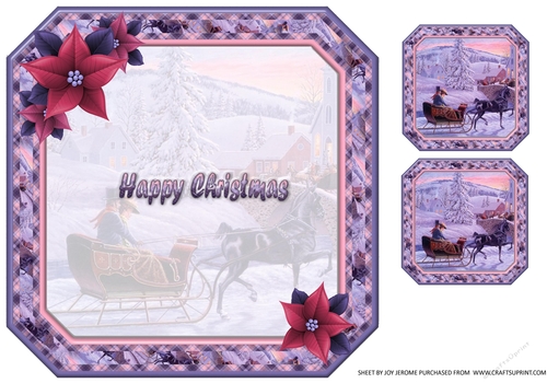 JJ JINGLE ALL THE WAY 8X8 INSERT HAPPY CHRISTMAS